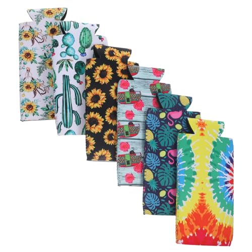 DONFAMDS Fundas para Latas 330 Ml Finas De Neopreno, Aislantes Térmicas Reutilizables para Cerveza, Pack 6 Unidades, Ideales para Bebidas Frías Exteriores y Reuniones Sociales