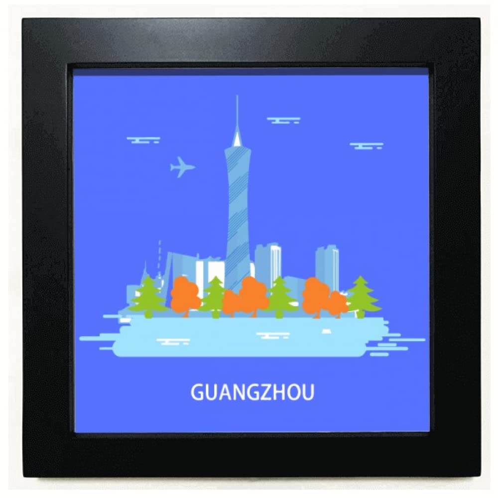 Scene Mansion Advanced China Town Black Square Frame Picture Wall Tabletop