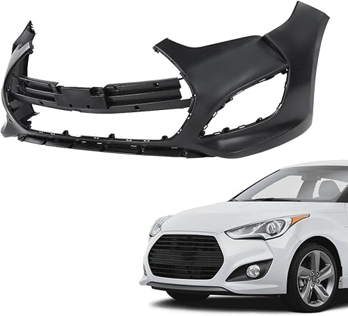 Miniatura 2 de CHEDA Cubierta de parachoques delantero compatible con Hyundai Veloster 2013 2014 2015 2016 2017 negro