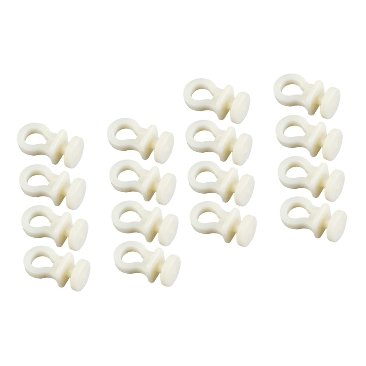 PRETYZOOM 2sets Curtain Wheel for Bathroom Drapery Track Rollers Mute Curtain Rail Track Curtain Track Carrier Rod Slides for Curtain Wheel Carriers Drapery Curtain Rail Runner Beige 100pcs*2