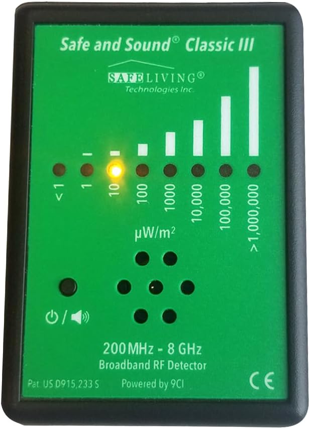 Safe and Sound Classic III Radio Frequency 5G Detector New 2024 Release by Safe Living Technologies Inc