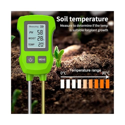 pH-mètre de sol portable à haute précision avec grand écran LCD
