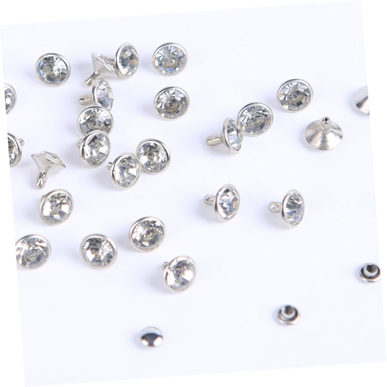 Lurrose 1000 Juegos remaches diamante Remaches para ropa herramientas para manualidades espiga cuero chaqueta jeans decoración remache artesanal cuero remaches para cuero Metal