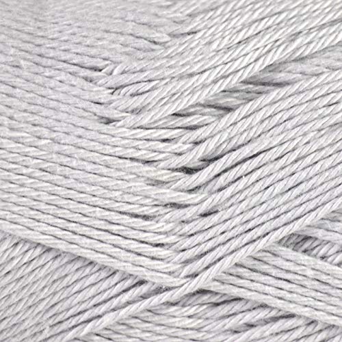 James C Brett It's Pure Cotton DK Yarn - 100% Cotton Double Knitting & Crochet Wool - 100g Ball (Silver Grey)