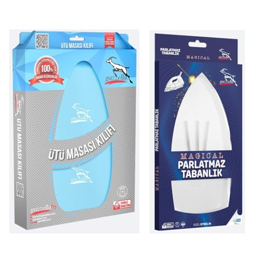 Gazella Ütü Altlığı + Ütü Masası Kılıfı Bezi 50 x 135 cm Mavi