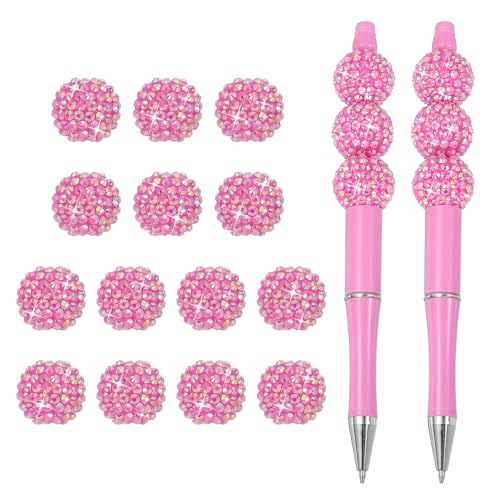 Perles en strass de 20mm pour stylo rose pour personnaliser vos vieux bureaux