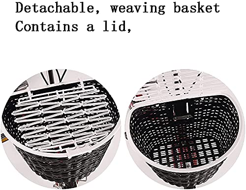 WRHOPR Erwachsene Dreirad 3-Rad-Cruiser-Trike-Fahrräder, Faltbares Dreirad Für Erwachsene, 3-Rädriges 6-Gang-Dreirad 20 Zoll Herren Damen Mit Kinderrücksitz Vorne Re – Bild 7