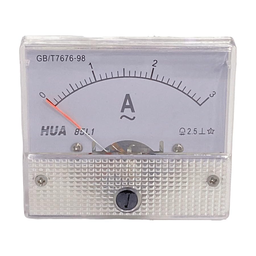 Wenheww 85L1 Needle Panel Ammeter,AC 0-3A Automotive Replacement Amp Meter Gauges for Auto Circuit Measurement Tester, 2.5 Accuracy