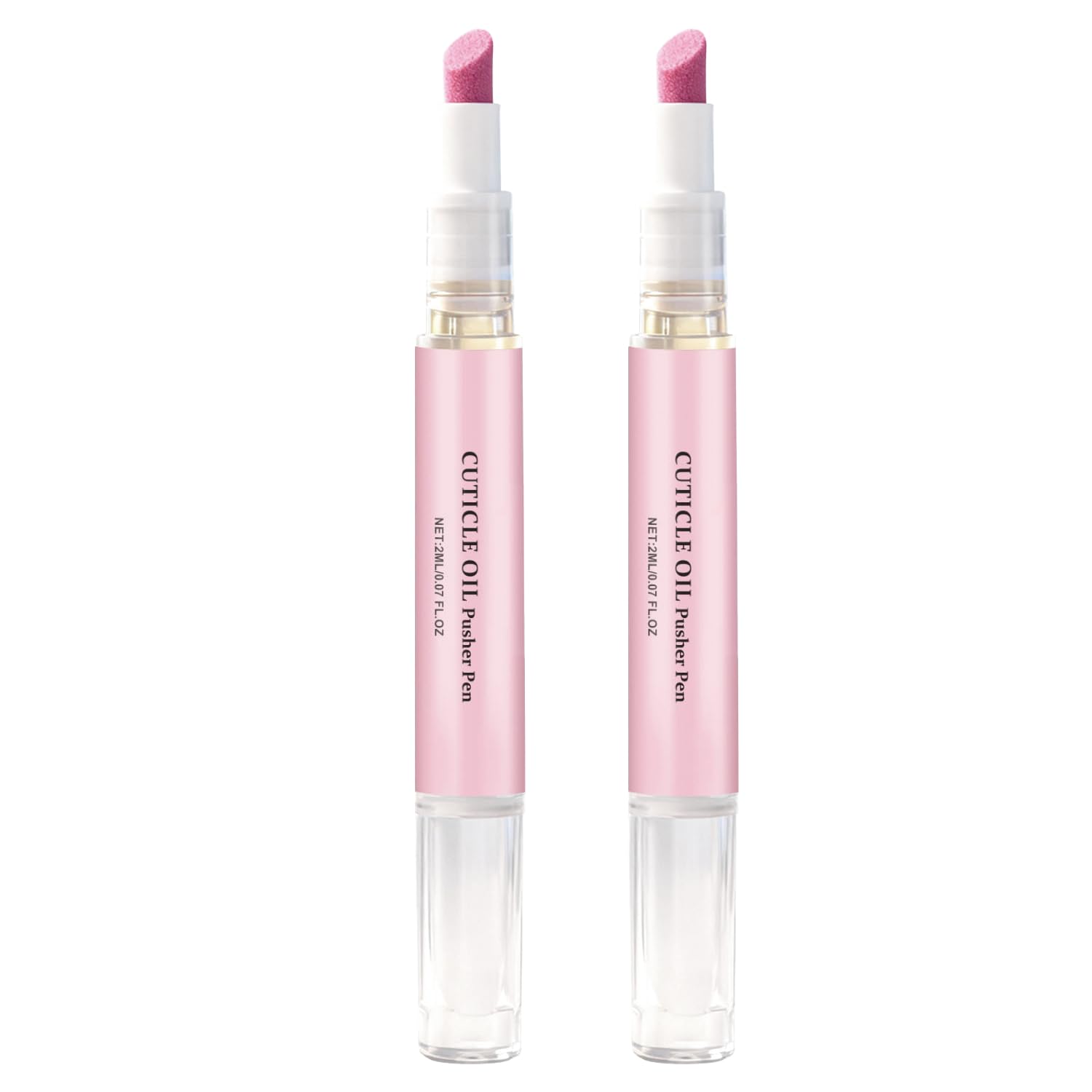 Ceramic Cuticle Pusher & Oil Pen, 2PC Gentle Cuticle Remover for Hangnails & Dry & Damaged Nails, Nail Care Pen for Repair & Nourish Nails 0.07 Fl Oz (Pack of 2)