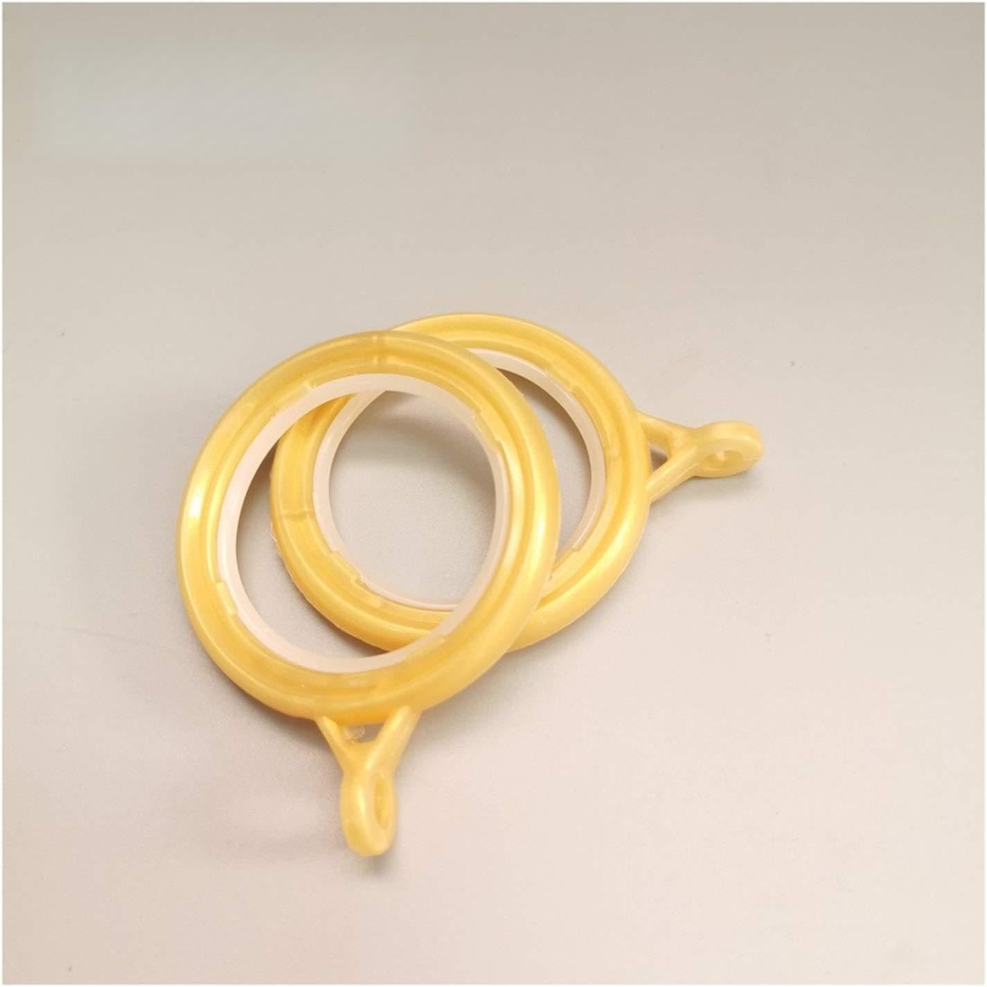 Curtain Rings Plastic Silent Curtain Ring Open Ring Shower Curtain Ring Perforated Ring Curtain Buckle Round Clasp Hook Curtain Accessories for Curtain Rod (Color : B)