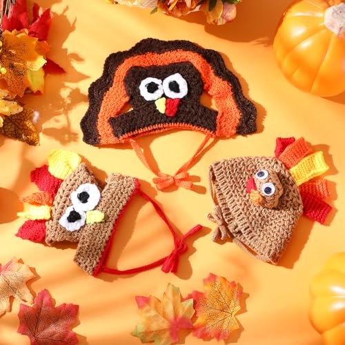Huhumy Disfraz Gorro Pavo para Perros y Gatos Tamaño Small miniatura 3