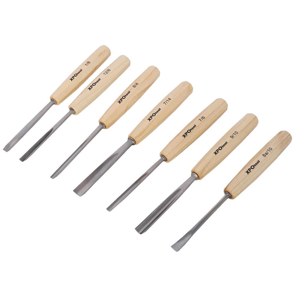 Set di strumenti per intaglio del legno, 12 pezzi, kit professionale per intaglio del legno con scalpello in acciaio 60CRV, manici in salice e borsa di tela, per principianti fai da te
