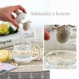 Uroczy kubek z kotem, szklany kubek do herbaty z sitkiem do herbaty w kształcie ryby, kawaii, zabawny, fajny, spersonalizowany kubek, prezenty świąteczne i urodzinowe dla kobiet, dziewczyny, jej