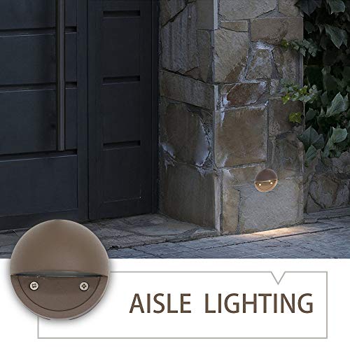 Lumina Low Voltage Landscape Lighting Cast-Aluminum Outdoor Deck And Step Light Warm White 2W G4 Led Bulb Included Garden Yard Decoration Lights For Stair Pathway Walkway -Bronze Dsl0103-Bzled2 (2Pk) #TOP4