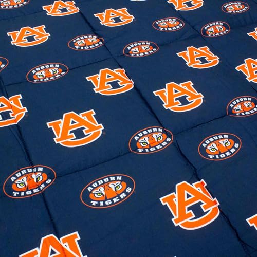 Image of Everything Comfy Auburn Tigers Reversible Big Logo Soft and Colorful Comforter, Full