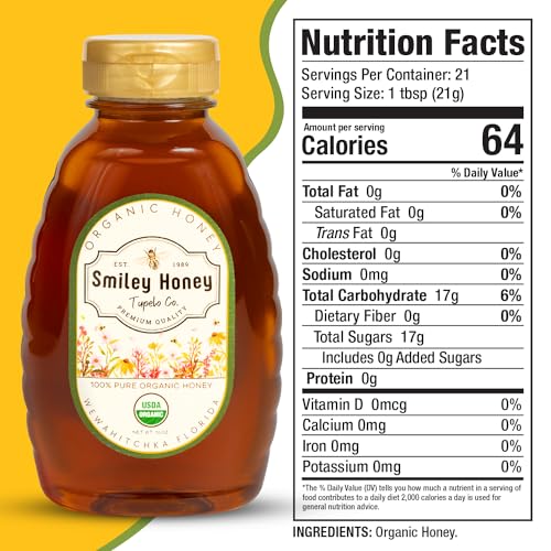 Smiley Honey miel orgánica cruda y sin filtrar 1 lb miniatura 2