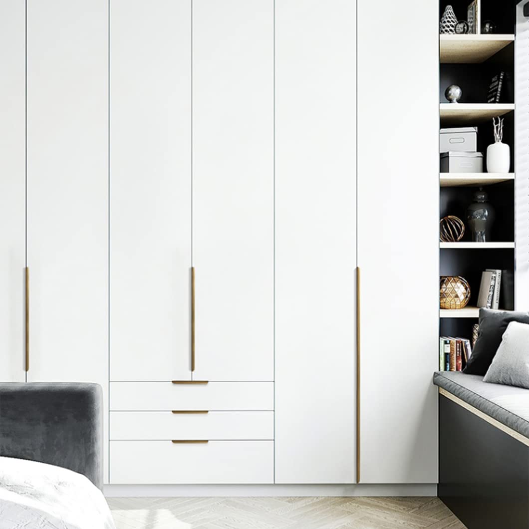 Verborgen handgreep, Meubelhandgrepen, Zwarte Lade Handgrepen 2 Stuks Kast Deurgrepen Verborgen Slaapkamer Meubilair Trekt Keukenkast Handgreep Trekt, aluminiumlegering (Lengte 200mm) (Color : Black