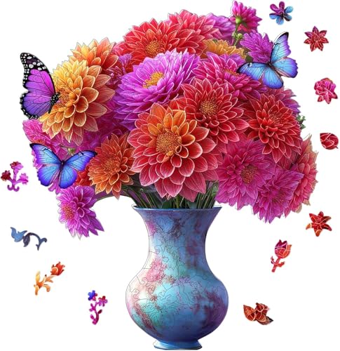 Flower Vase Wooden Jigsaw Puzzle