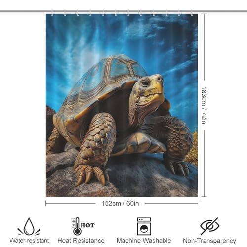 Tortues de mer rideau de douche polyester imperméable lavable 152x183cm