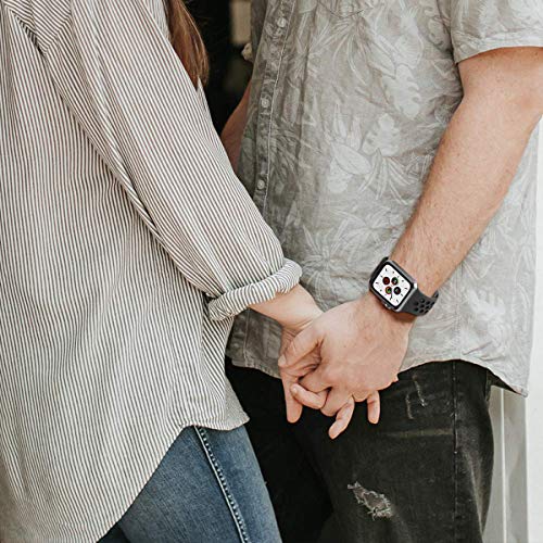 Svisvipa Sport Bands Compatible For Apple Watch Bands 42Mm 44Mm 45Mm 49Mm,Breathable Soft Silicone Sport Women Men Replacement Strap Compatible With Iwatch Ultra & Se & Series 8/7/6/5/4/3/2/1,Anthracite Black #TOP3