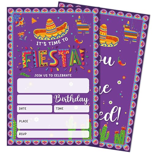 SIXEIGHT Fiesta Birthday Invitations D37