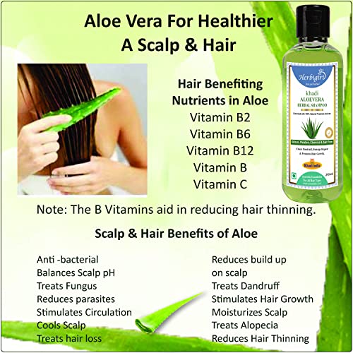 Image of Khadi Aloevera Shampoo (Paraben Free) 210ml
