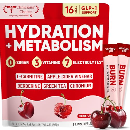 Image of Venture Pal Sugar Free Hydration Packets + Burn Support Electrolytes Powder