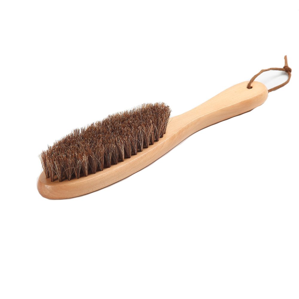 Horsehair Leather Cleaning Brush Long Wood Handle horsehair Bristle Brush cleanups Hats,Shoes