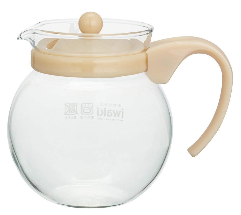 Théière Iwaki Jumping beige 640ml pour infuser sans amertume les thés délicats