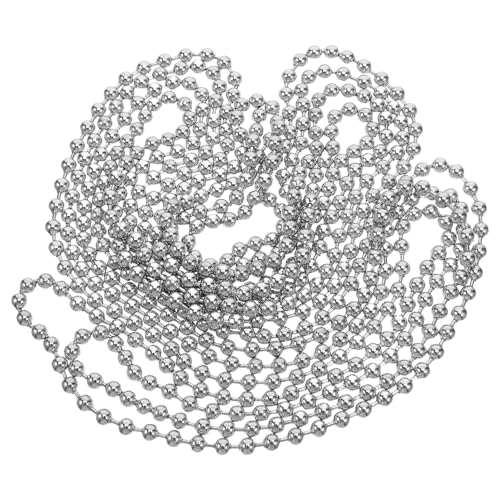 GLEAVI Rallonge de Chaînette Métallique à Billes 3 M avec 10 Connecteurs pour Ventilateur de Plafond et Lampe Chaîne Décorative D’Extension Résistante pour Éclairage Intérieur Salon et