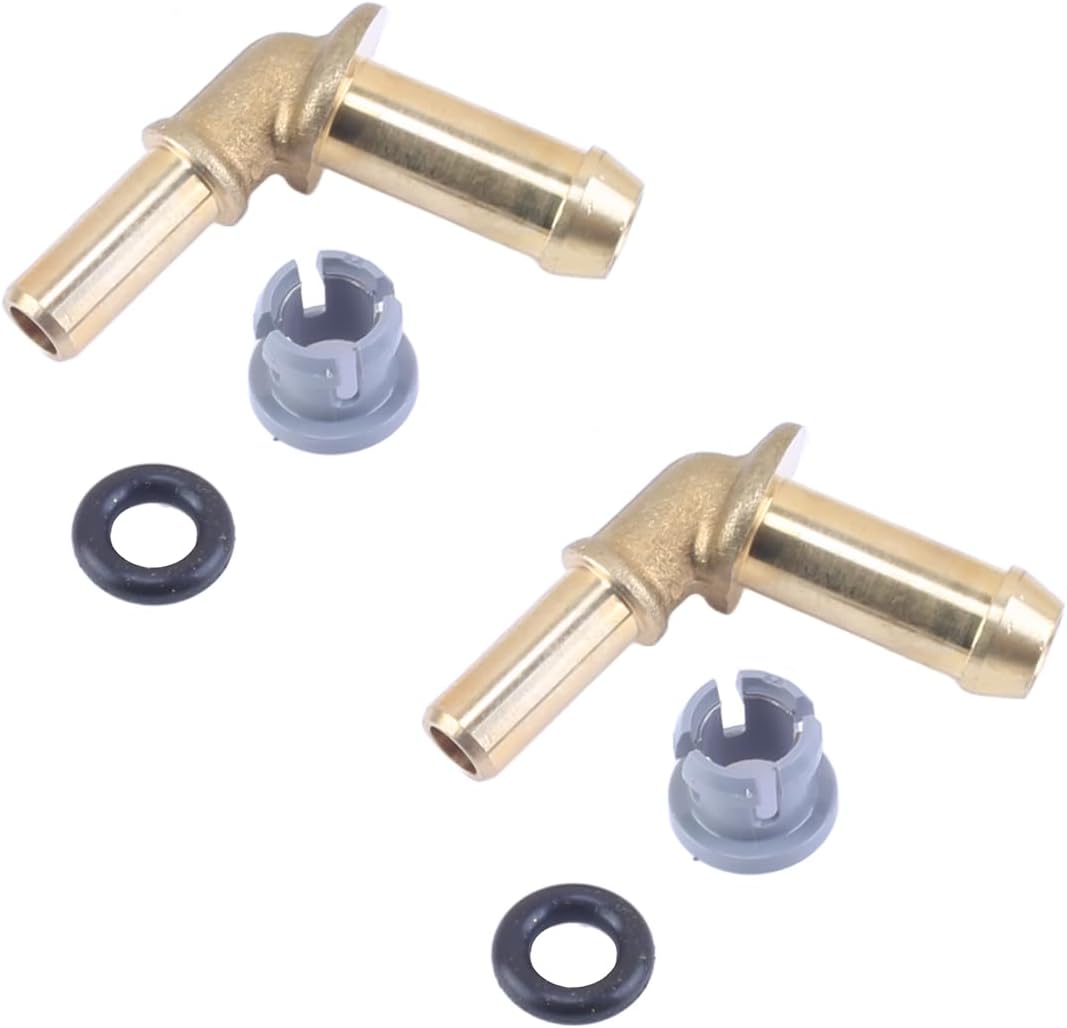 DUNSIHUI 2PCS LR049990 Thermostat Water Outlet Tube Connector Upgraded Metal Fit for Range Rover Sport Discovery4 C2Z28258 L494 L405