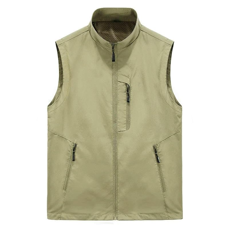 Chaleco impermeable y transpirable para hombre con cremallera ligera 2