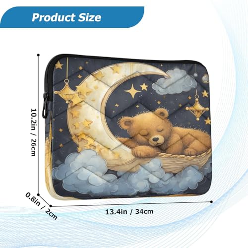 Funda para portátil 13-14 pulgadas impermeable con diseño oso miniatura 3