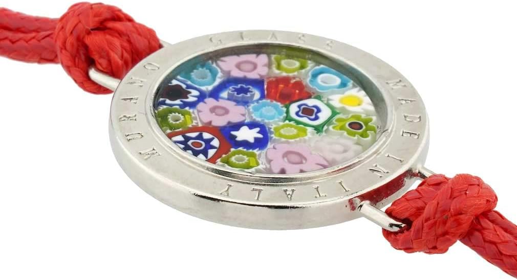 Glass Of Venice Lauretta Murano Glass Millefiori Bracelet - Red