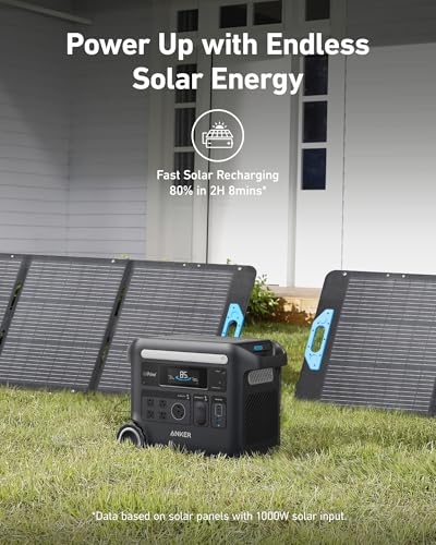 Image of Anker SOLIX F2600 Portable Power Station, 2400W (Peak 3600W) Solar Generator, GaNPrime Battery Generators for Home Use, 2560Wh LiFePO4 Power Station for Outdoor Camping, and RVs (Solar Panel Optional)