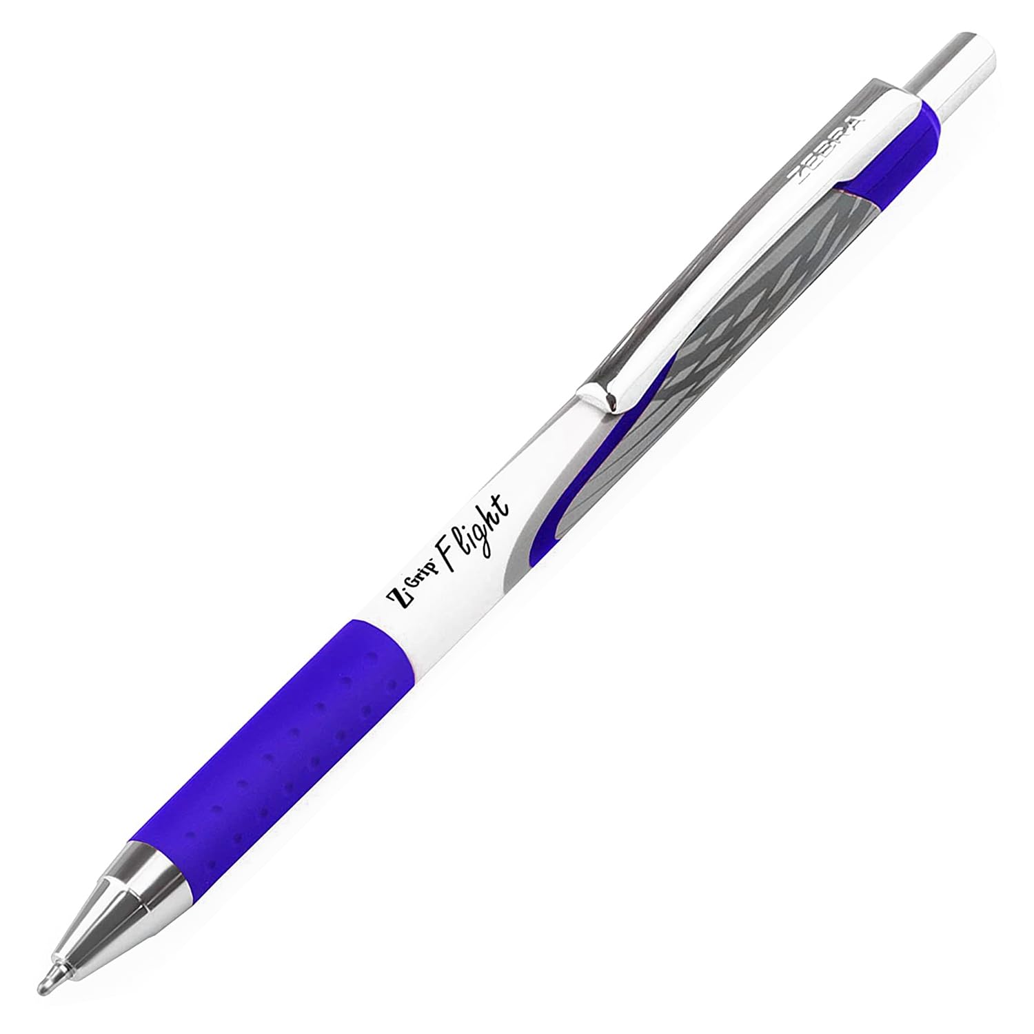 Zebra Classic Z-Grip Flight Ballpoint Pens - 1.2mm - Black, Blue, & Violet Ink - Teacher's Pack of 6 - In Envelope Gift Packaging - Image 3