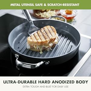 Greenpanvalenciaprohardanodizedhealthyceramicnonstick11grillpanpfasfreeinductiondishwashersafeovensafegray  Urban Country Home Decor Greenpan valencia pro hard anodized healthy ceramic nonstick 11 grill pan pfas free induction dishwasher safe oven safe gray  urban country home decor