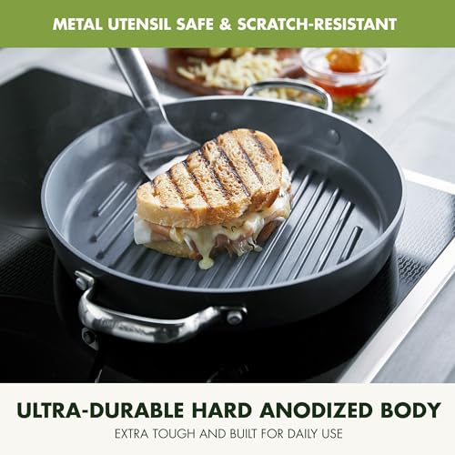 Greenpanvalenciaprohardanodizedhealthyceramicnonstick11grillpanpfasfreeinductiondishwashersafeovensafegray  Urban Country Home Decor Greenpan valencia pro hard anodized healthy ceramic nonstick 11 grill pan pfas free induction dishwasher safe oven safe gray  urban country home decor