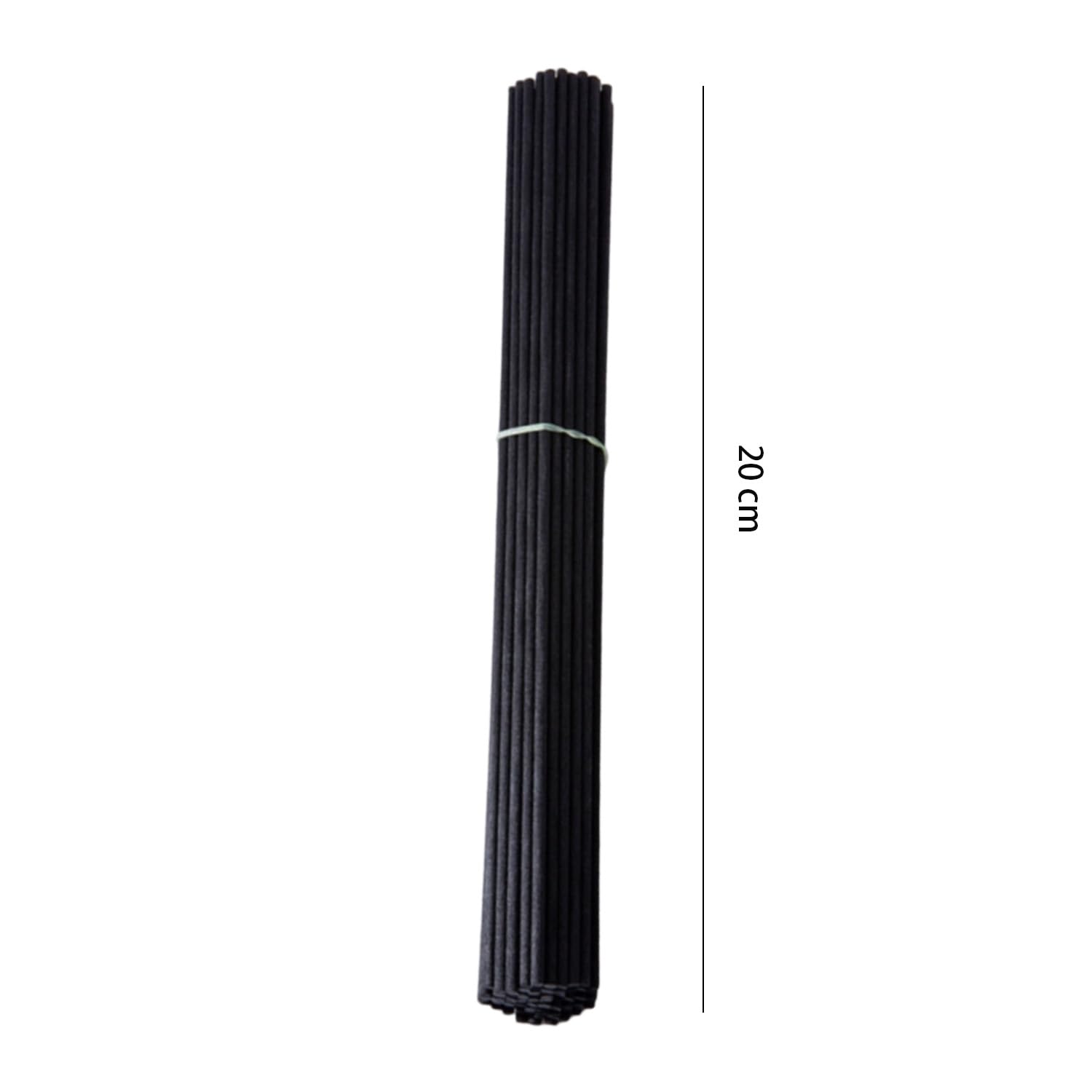50 Piezas de Varillas Difusoras de Ratan para Ambientador， Varillas difusoras de lámina(Negro)