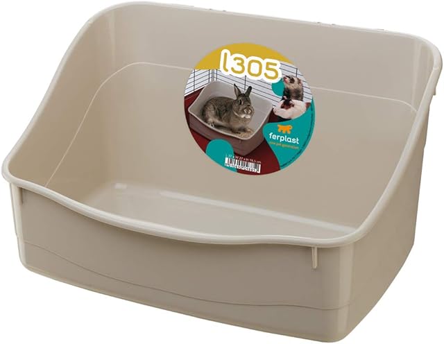 Ferplast Toaleta dla królików, L 305, toaleta do klatek na gryzonie, królików, małych zwierząt, łatwa w pielęgnacji, higieniczna, 37 x 27 x 18,5 cm, różne kolory