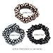 Brinie Hair Ties Champagne Elastic Hair Scrunchies Pearl Hair Bands Bead Hair Ropes Hair Accessories for Women and Girls (Pack of 3) (set3)