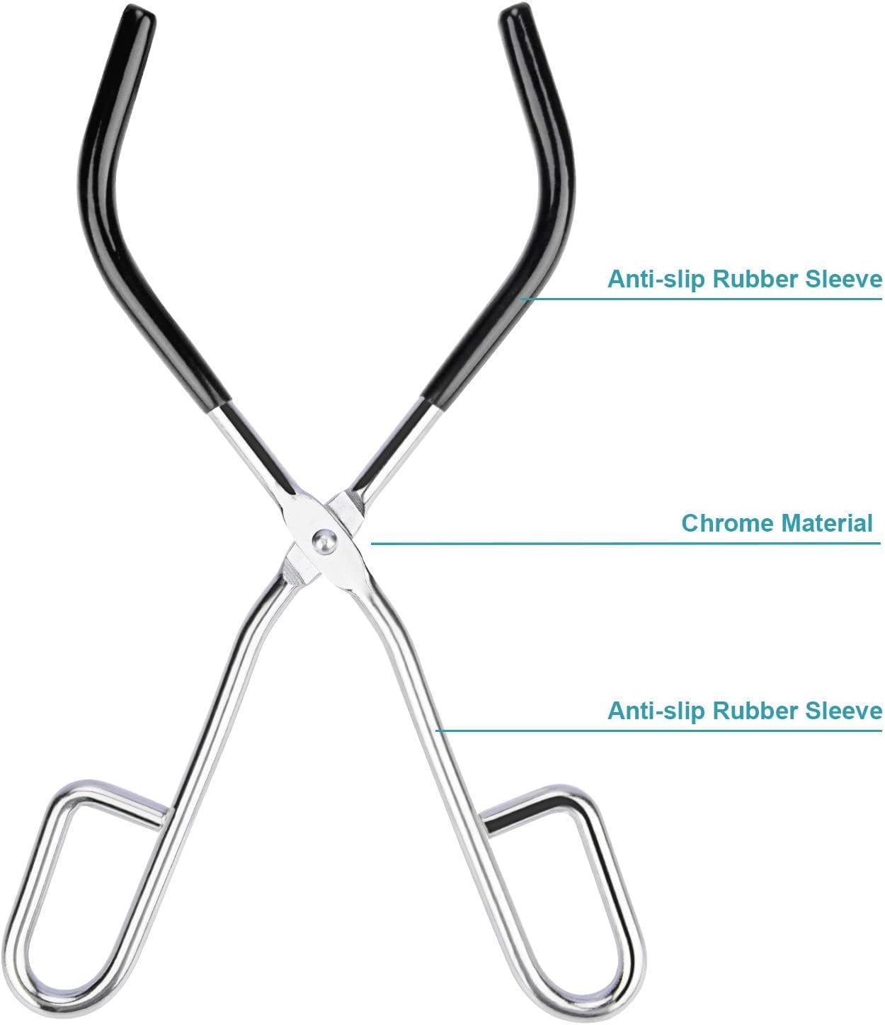 Glass Beaker Set (5 Sizes) Bundle with Beaker Tongs (10 inches Length) - stonylab Bundle