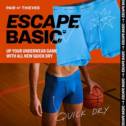 Pair of Thieves Men's Quick Dry Action Blend Boxer Briefs 3 Pack - Moisture-Wicking & Breathable for All-Day Comfort2