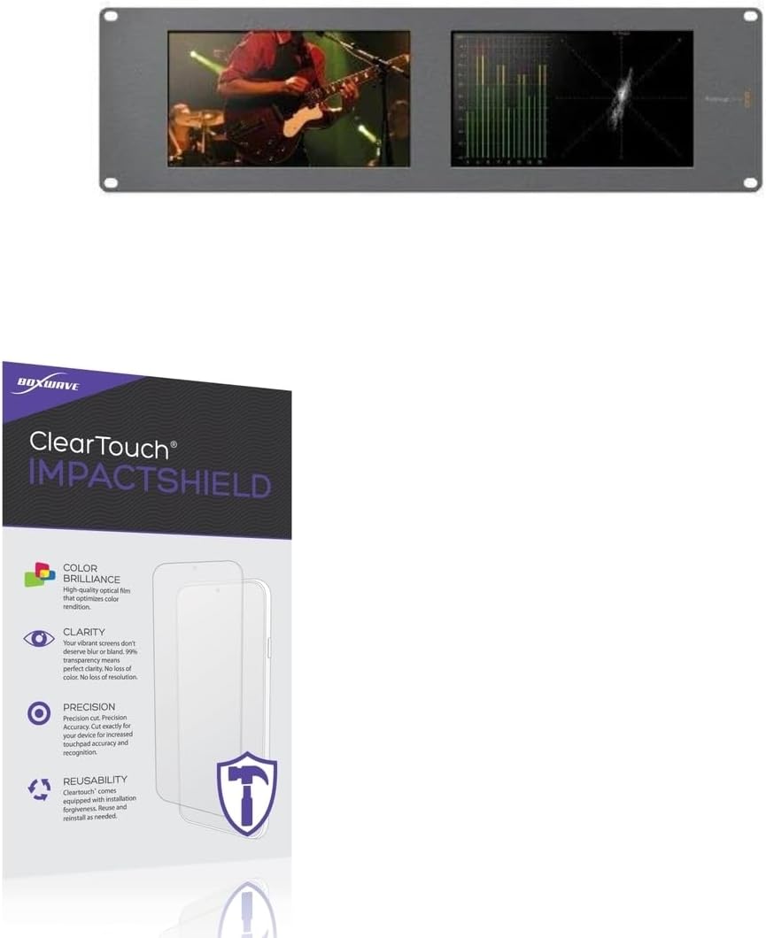 BoxWave Screen Protector Compatible with Blackmagic SmartScope Duo 4K - ClearTouch ImpactShield (2-Pack), Impenetrable Screen Protector Flexible Film
