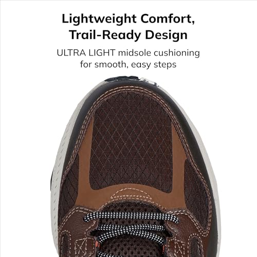 Skechers Men's GO Altitude 2.0-Rocky Hill Trail Running Shoes Sneaker, Brown/Orange, 7