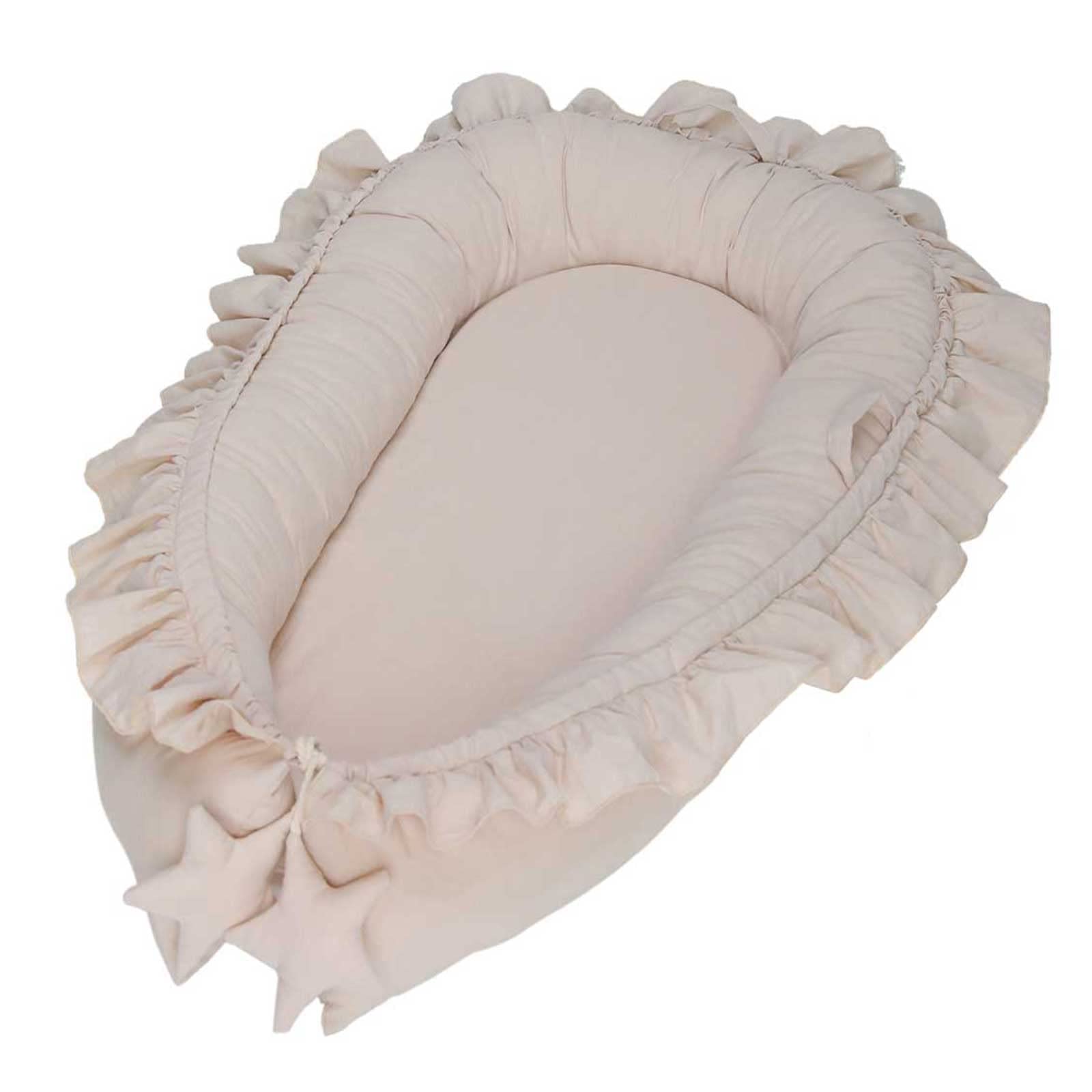 Baby Nest für Neugeborene und Baby Anti Kick Baby Schlafsack für neugeborene Jungen Mädchen 0-18 Monate Neugeborenes Geschenk (Beige)