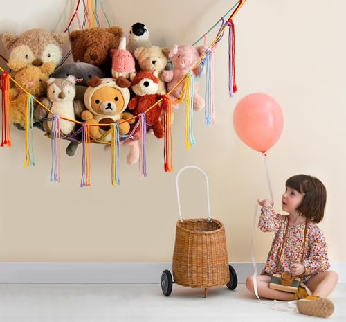 Stuffed Animal Hammock Corner Storage Net Cute Preppy Trendy Stuff Gifts for ...