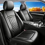 Banklif Edge Seat Covers Custom Fit for Ford Edge 2007-2026 - Full Set Premium Leather, Waterproof, All-Weather, Airbag Compatible, Anti-Slip, Breathable, Easy Install, Car Seat Protectors (Black)