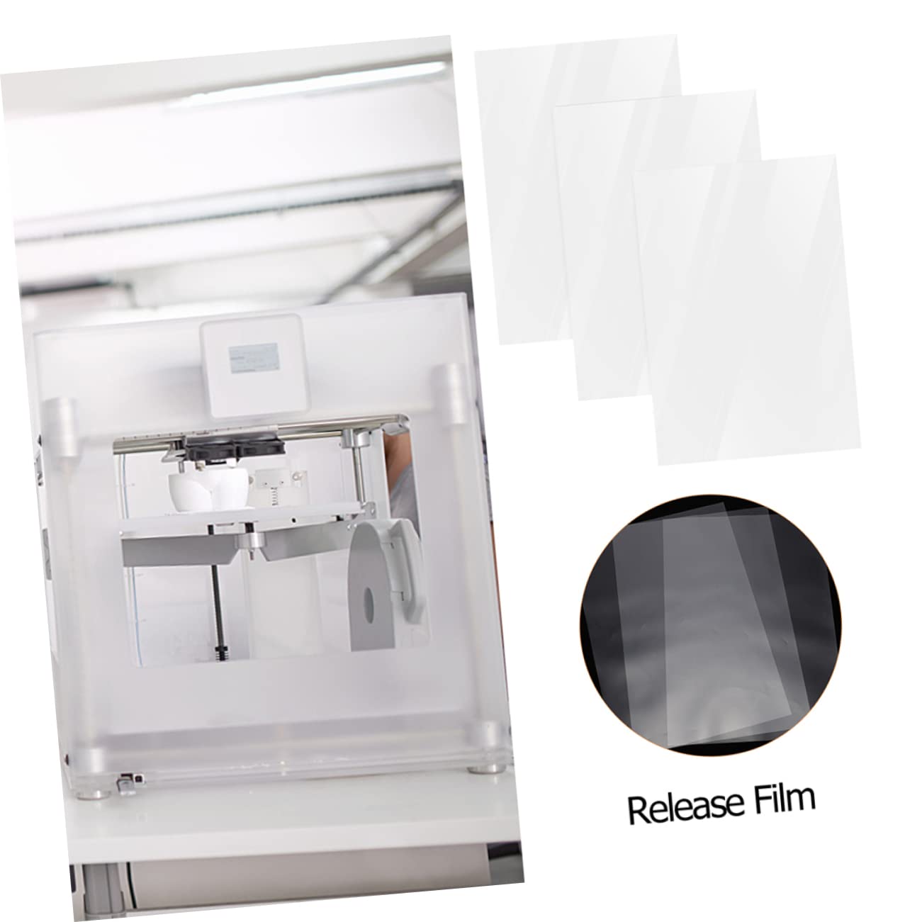 Gatuida 18fogli Pellicola Fep Trasparente Per Stampa Alta Trasmittanza Uv Materiale Resistente e Durevole Compatibile Con Stampanti Standard