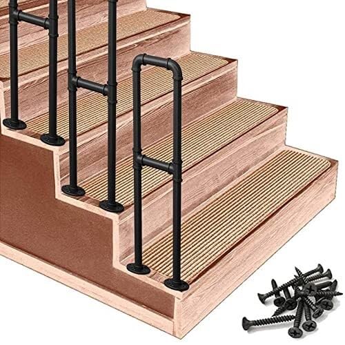 Rampe d'escalier de jardin de transition 100cm barre de sécurité 200kg extérieur